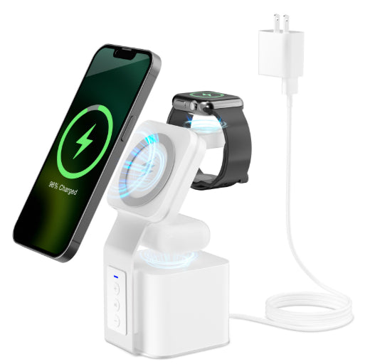 3-in-1 Bluetooth Speaker With Phone, Earphones, And Watchwireless Charger